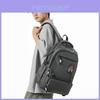 Urban Minimalist Nylon Letter Print Backpack With Lightweigh Design For School Use