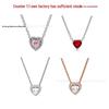 Emperor Heart White Copper Silver-Plated Necklace - Women's Collarbone Chain