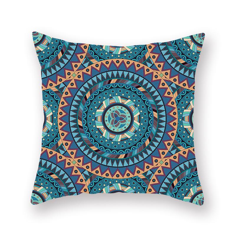 Ethnic Style Pillow Case Mandala Interior Home Decoration Cushion Bed and Breakfast Retro Atmosphere Arrangement Cushion