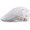 HT2215 Beret Spring Summer Men Women Cap Adjustable   Flat Cap Breathable Mesh Cap for Men Women Solid Plain Beret Cap