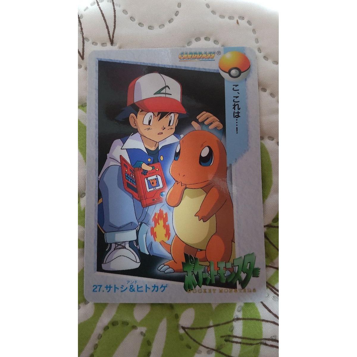 Used Carddass Pokemon Anime Collection No.27  Satoshi & Charmander