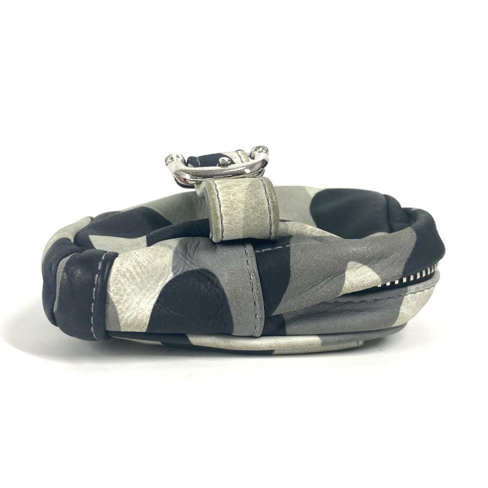 CHROME HEARTS WRISTHER BACK PACK Camouflage Pouch Bracelet Pouch Leather Gray