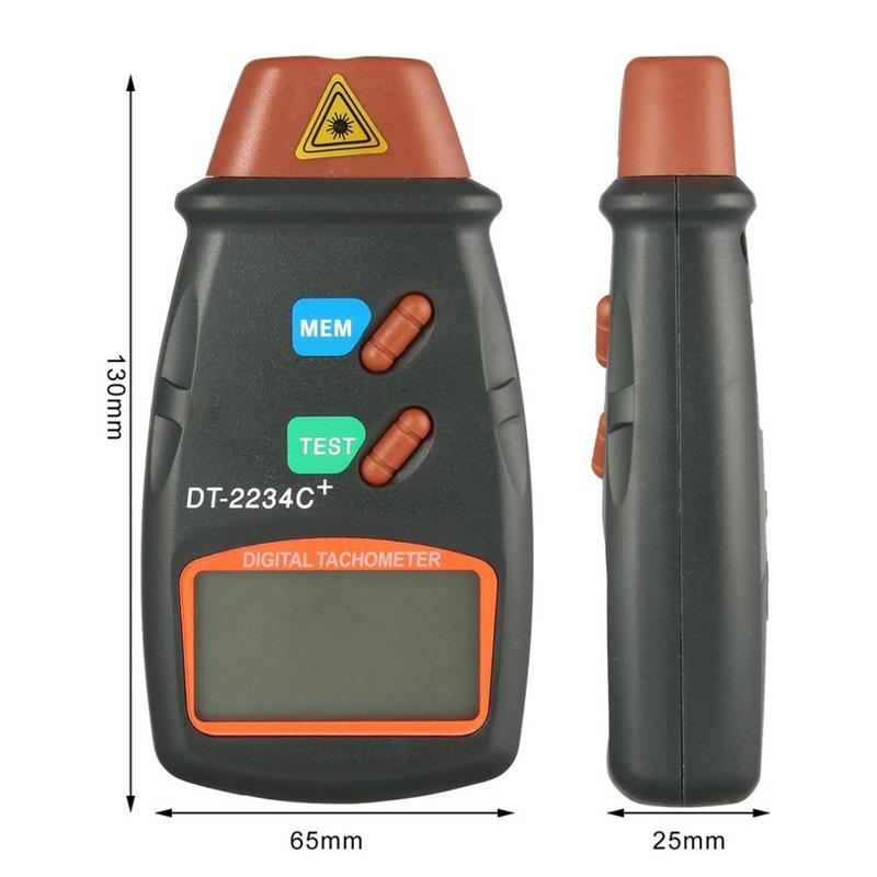 Digital Laser Tachometer Hour Meter Diagnostic Tool Non-Contact Motor Lathe Speed Gauge Revolution Spin Rpm Meter 1Pc