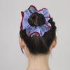 Gestreiftes Muster Haarseil Haarknoten Scrunchies Elastisches Haarseil Großer Haar-Scrunchy Stirnbänder Damenaccessoires