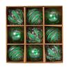 Festive Elegant Christmas Ball Ornaments Pack Of 9 8cm Multiple Colors