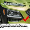 For Hyundai KONA Kauai OS 2018   Headlight Cover Car Headlamp Lens Glass Replacement Front Lamp Shade Auto Shell