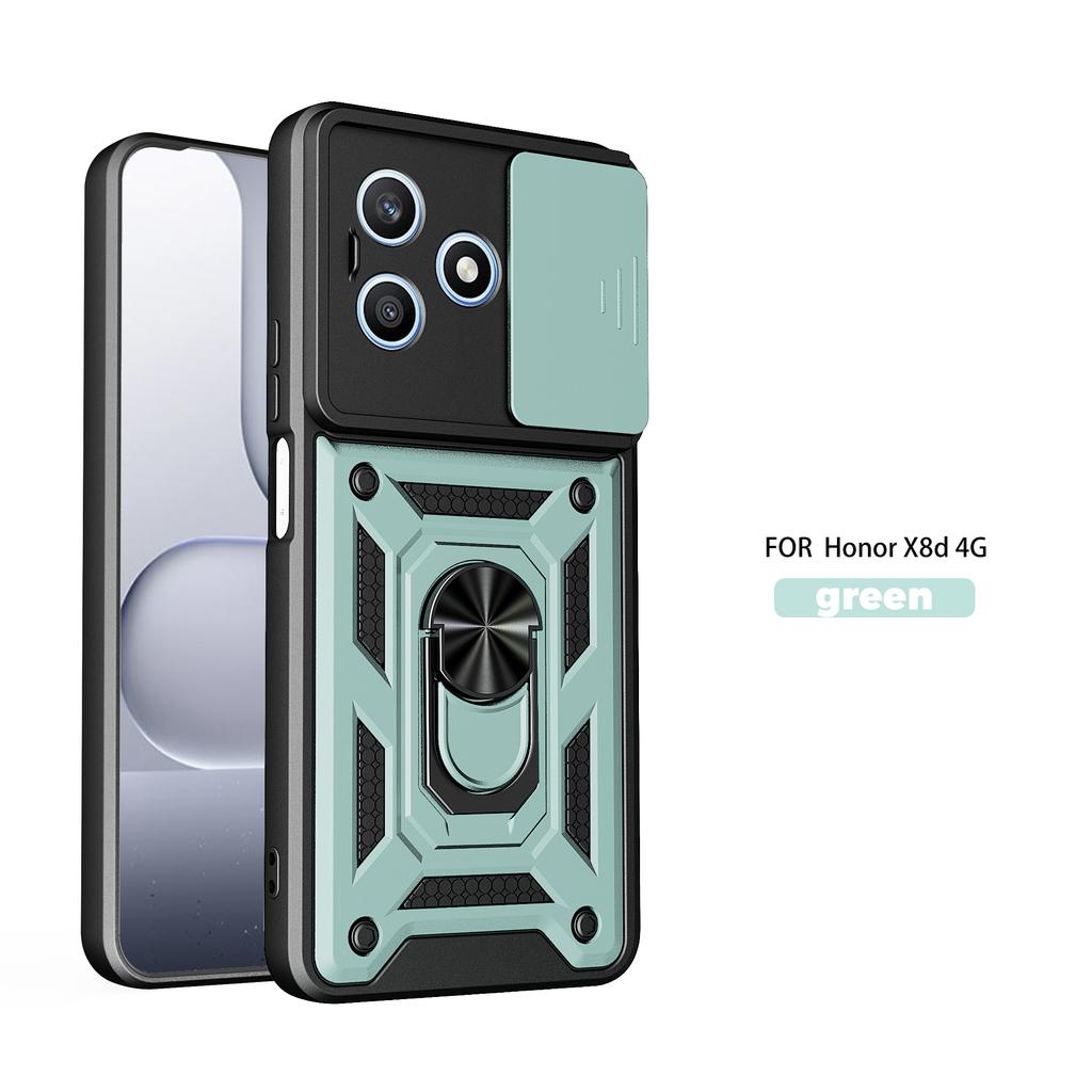 For Honor X8d Case Honor X8D Cover Honor X8D Cases X8D Magnetic Ring Holder Armor Phone Case Slide Camera Protect Back Cover