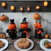 3Pcs/Set Resin Pumpkin Wizard Statue Craft Halloween Devil Decoration  Halloween Party