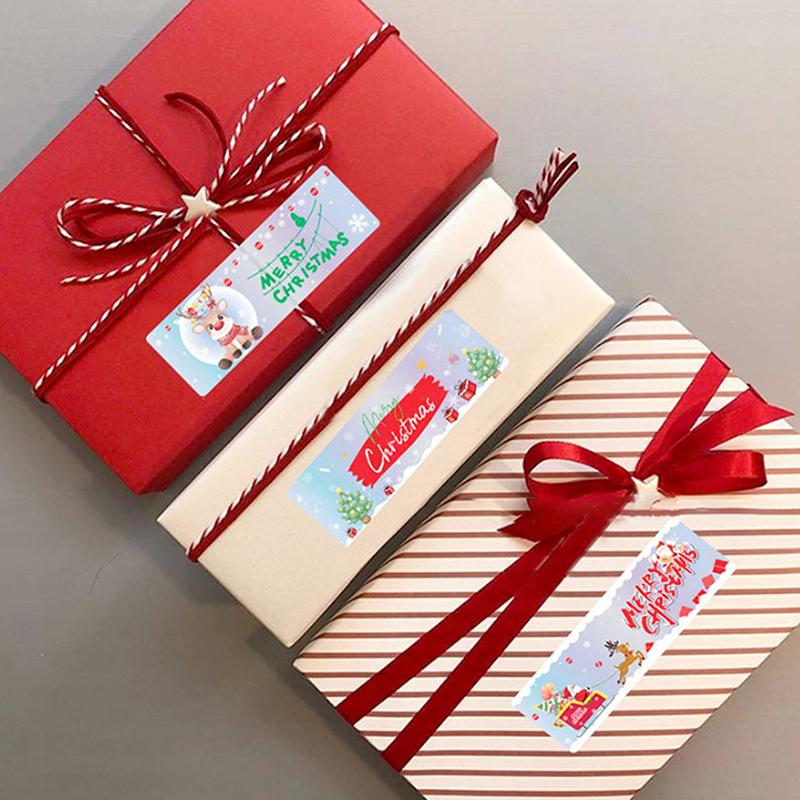 250Pcs/Roll Merry Christmas Stickers For Gifts Decorative Envelope Seal Stickers For Holiday Cards Present Box Party Favors