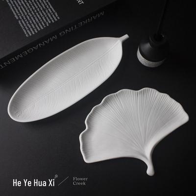 Bandeja de Exposição de Gesso Folha de Ginkgo para Joias, Nail Art e Artesanato