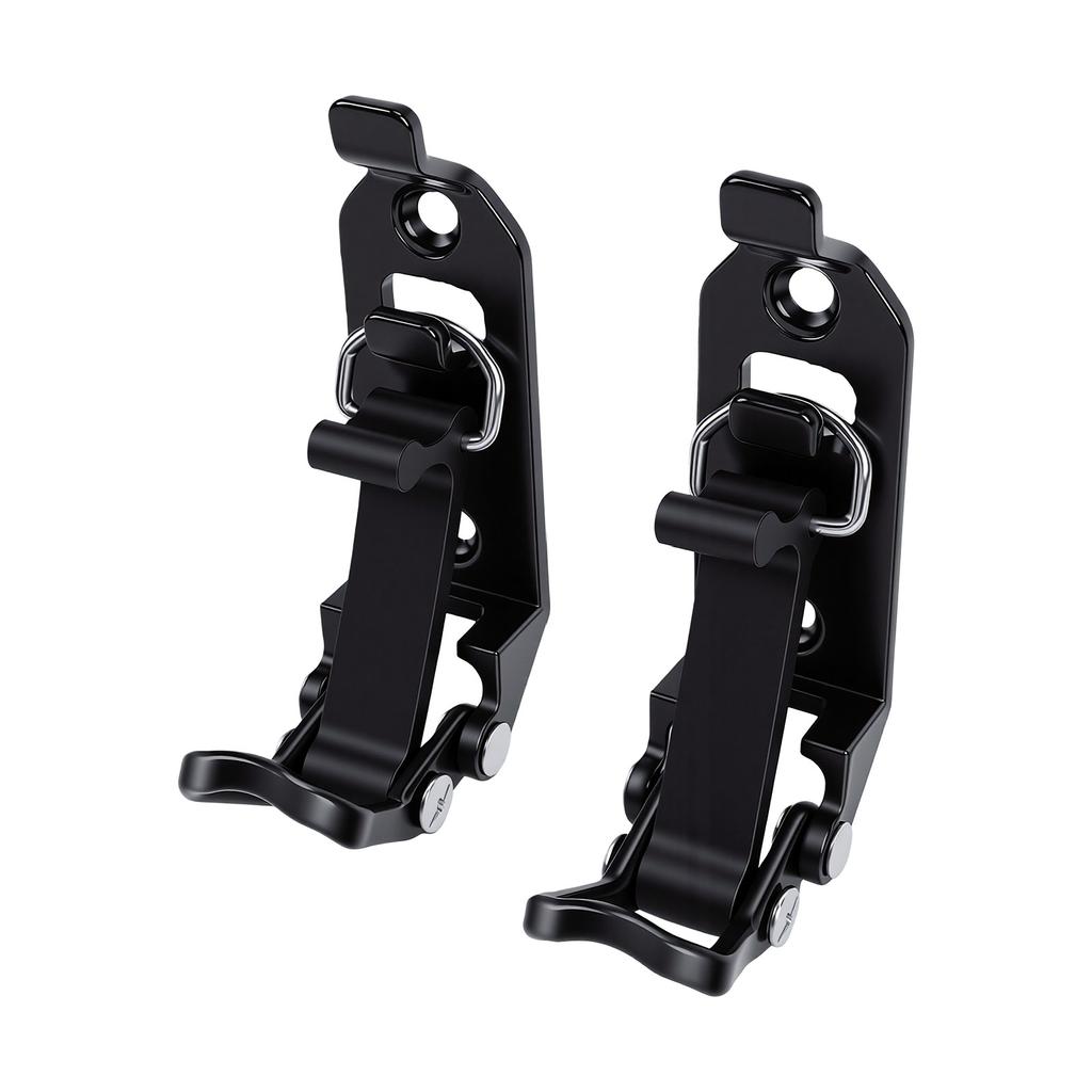 Kit di montaggio per pala in metallo e gomma resistente, 2 pezzi, con sgancio rapido, porta attrezzi per camion, fuoristrada, nero