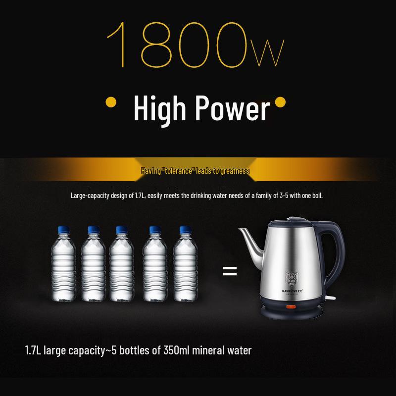 Jinzhao T-65A Stainless Steel Electric Kettle, 1.7L Capacity