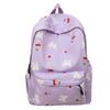 Cartoon Floral Print Backpack Breathable Large Capacity Student Schoolbag Ultra-light Nylon Book Bag