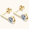 D Color 1ct  Zircon Drop Earrings for Women  Sterling  Plated Wedding Earring
