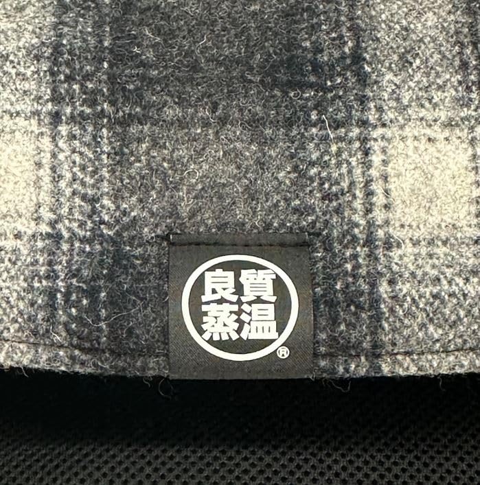 Checkered Melton wool & next-generation 3-layer polyester mesh sauna hat. Extra large! Original product. Unisex. Loose fit.