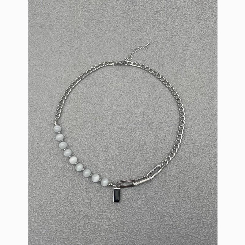 Unique Geometric Locking Chain Necklace Crafted From Stainless Steel For Casual Wear
