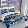 3Pcs Sci Fi Fighter Jets Bedding Quilt Set Quilt Cover Gift For Fans 1 Duvet Cover 2 Pillowcase Game789