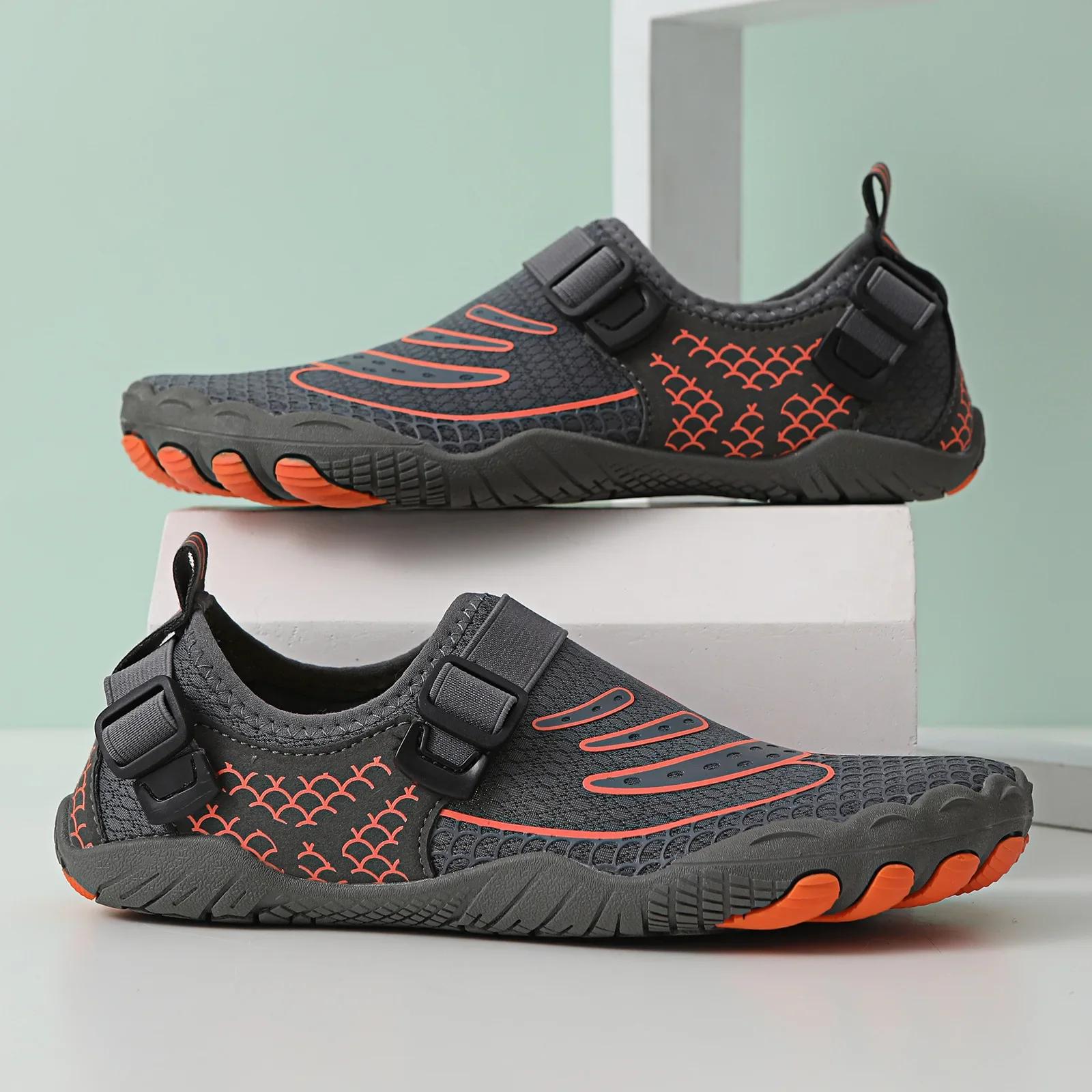 

Обувь для плавания и водных видов спорта для мужчин и женщин, босиком, пляжные сандалии, обувь для дайвинга, фитнеса, йоги, серфинга, пешего туризма, кроссовки для ходьбы 46 серый