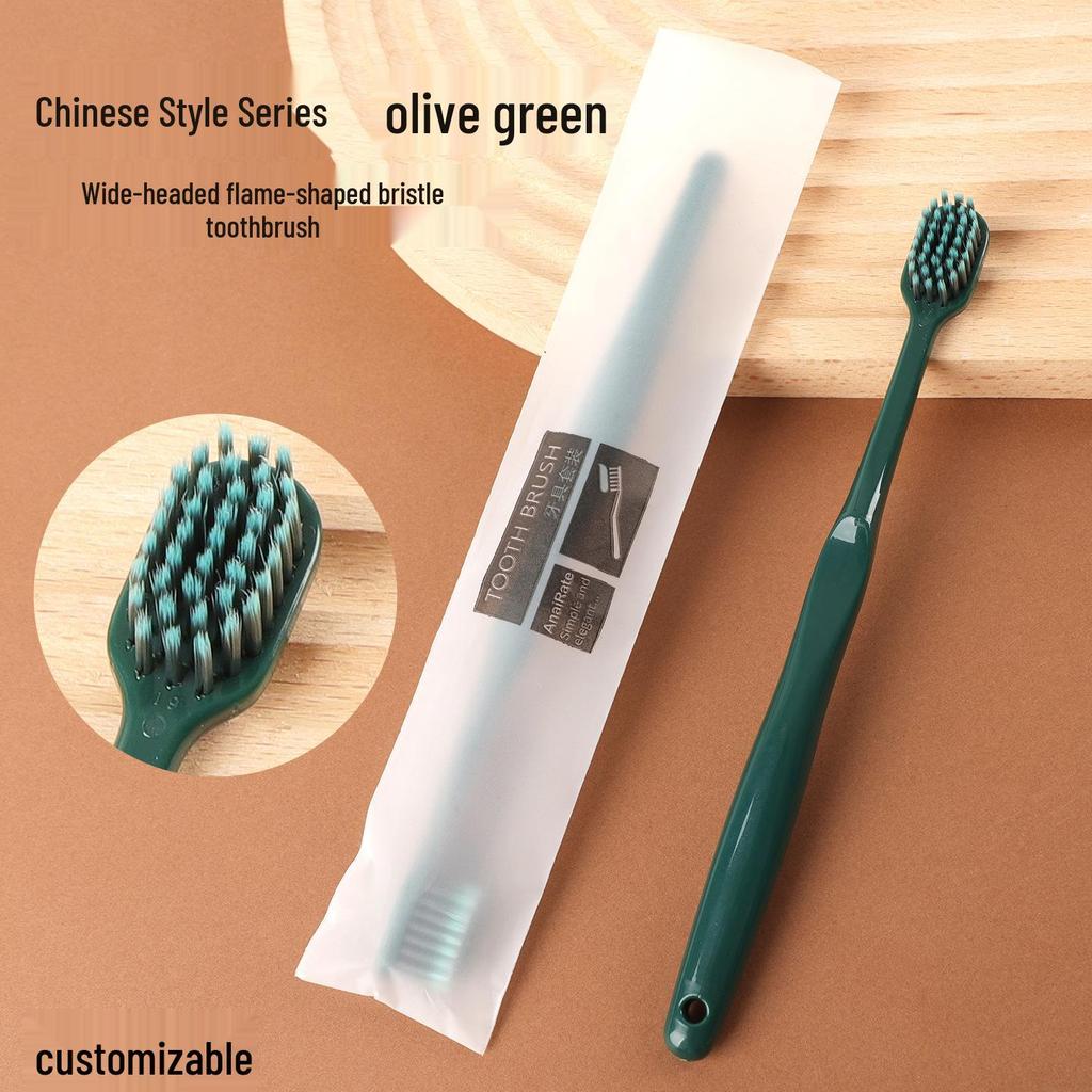 Chinese Style Soft Bristle Toothbrush & Toothpaste Set - High-End Disposable Toiletries