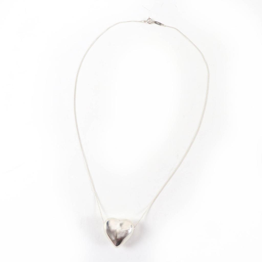 Great TIFFANY&Co. Necklace Pintide Heart Silver 925 Women Used