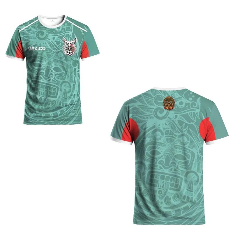 

Men s Mexico Football Soccer With A Crew Neck Training Uniform Sports Jerseys Adult Youth Breathable Training goalkeeper kids L