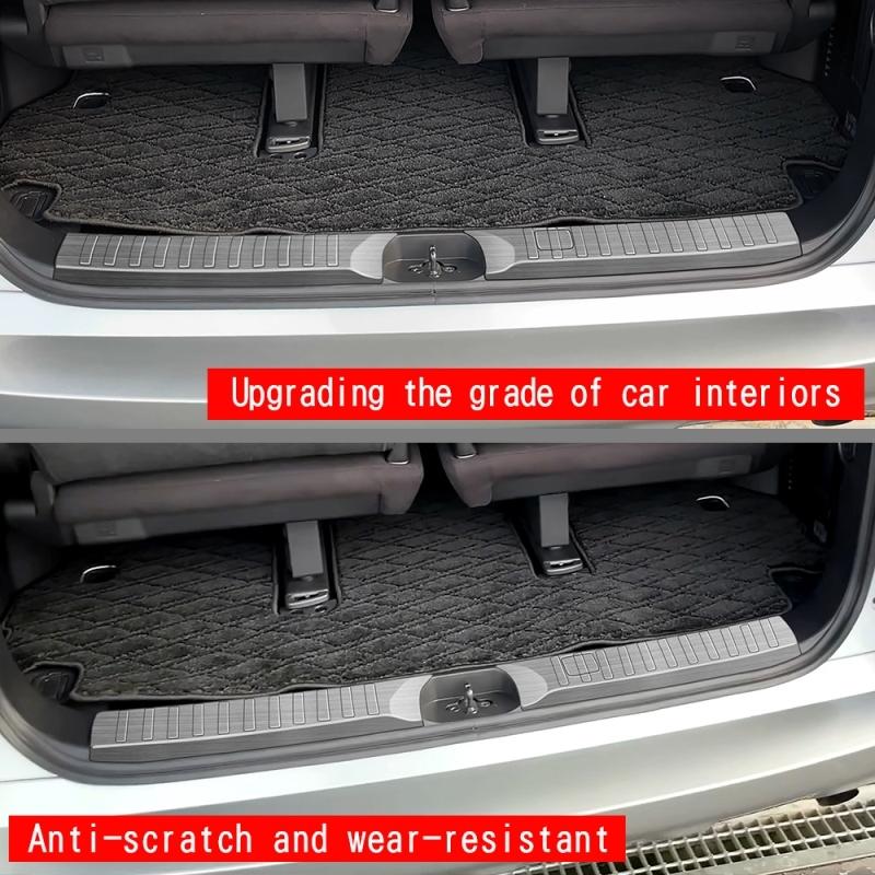 For Mitsubishi Delica D:5 D5 2024 stainless steel Built-in Rear Bumper Protector door Sill Trunk Tread Plate Accessories
