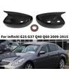 For Infiniti G25 G37 Q40 Q60 2009-2015 Car Rearview Side Mirror Cover Wing Cap Door Exterior Housing Shell Adhesive Trim ABS