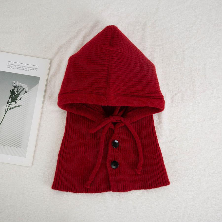 Korean Balaclava Hat Integrated Outdoor Warm Ear Protection Wool Knitted Hat Women's Autumn and Winter Hat Scarf
