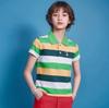 Dziecięce koszulki polo z krótkim rękawem Letnia odzież dziecięca T-shirt dla średnich i dużych dzieci Bawełniana koszulka polo w paski