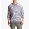 Men S Jacquard Knitted Sweater Loose Casual Round Neck Long Sleeve