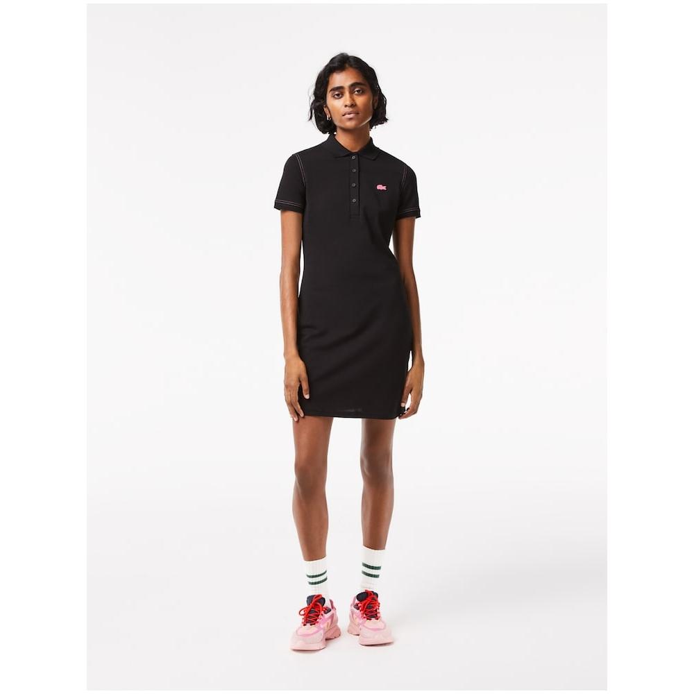 

Lacoste Женское платье-поло с коротким рукавом и 4 пуговицами из крокодиловой кожи EF8270 53G 031 Q2NEF8270 53G031