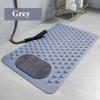 Non Slip Soft PVC Bath Mat with Suction Cups Massage Bumps Foot Cleaning Strong Drainage Bathroom Safety Rug Bathroom Carpet