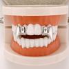 High-Quality Gold-Plated Dental Braces Micro-Inlaid Zircon Small Tiger Teeth Left-Right Symmetrical Sharp Teeth Set TEMU Hot Sale