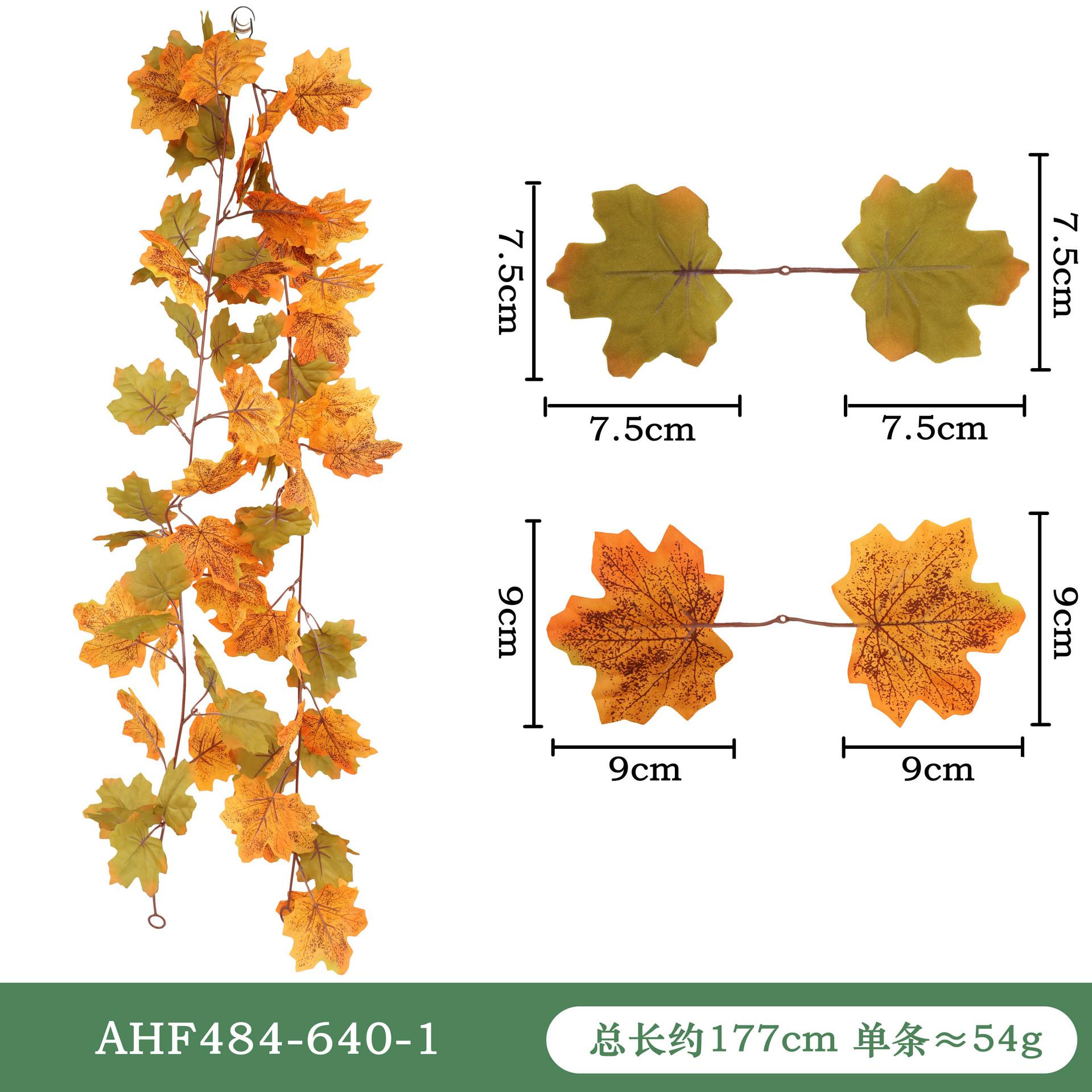 

Fancyfamily 1PC Thanksgiving Simulation Maple Leaf Vine Wall Hanging Festival Home Decoration