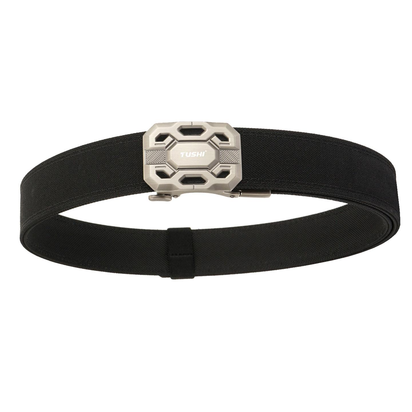 3.8 Double-layer Thick Belt CS Outdoor Multifunctional Automatic Buckle Upgraded Version Hanging Nylon 120cm чёрный