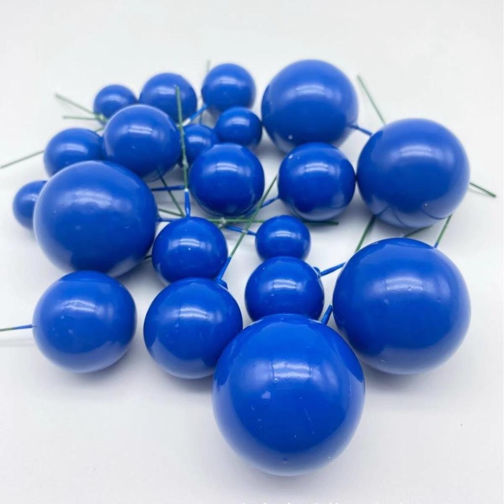 20-Piece Mixed Set: Gold, Silver, Foam, Iridescent, and Christmas Cake Decoration Balls
