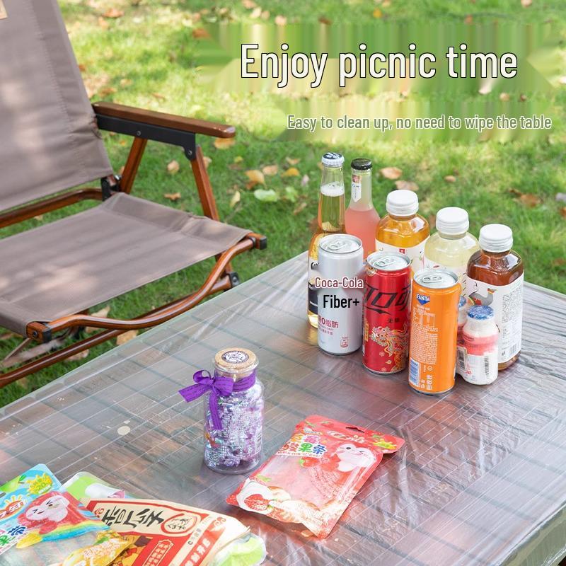 Outdoor Wasserdichte Elastische Tischdecke für Camping: Dick, Ölfest, Einweg, Aufrollbare Picknickdecke