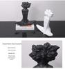 Black and White Minimalist Girl Sculptures for Living Room Decor – Special Offer