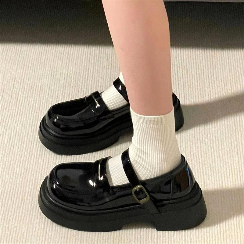 Fashion Patent Leather Lolita Shoes Women 2024 Gothic Round Toe Platform Mary Jane Shoes Women Classics Retro Thick Heel Cosplay Shoes