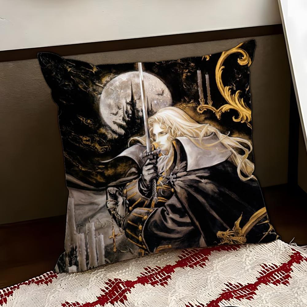 Anime CCastlevania Cushion Cover Reversible Soft Durable Pillow Cover Home Car MultiScene Use for Daily Comfort