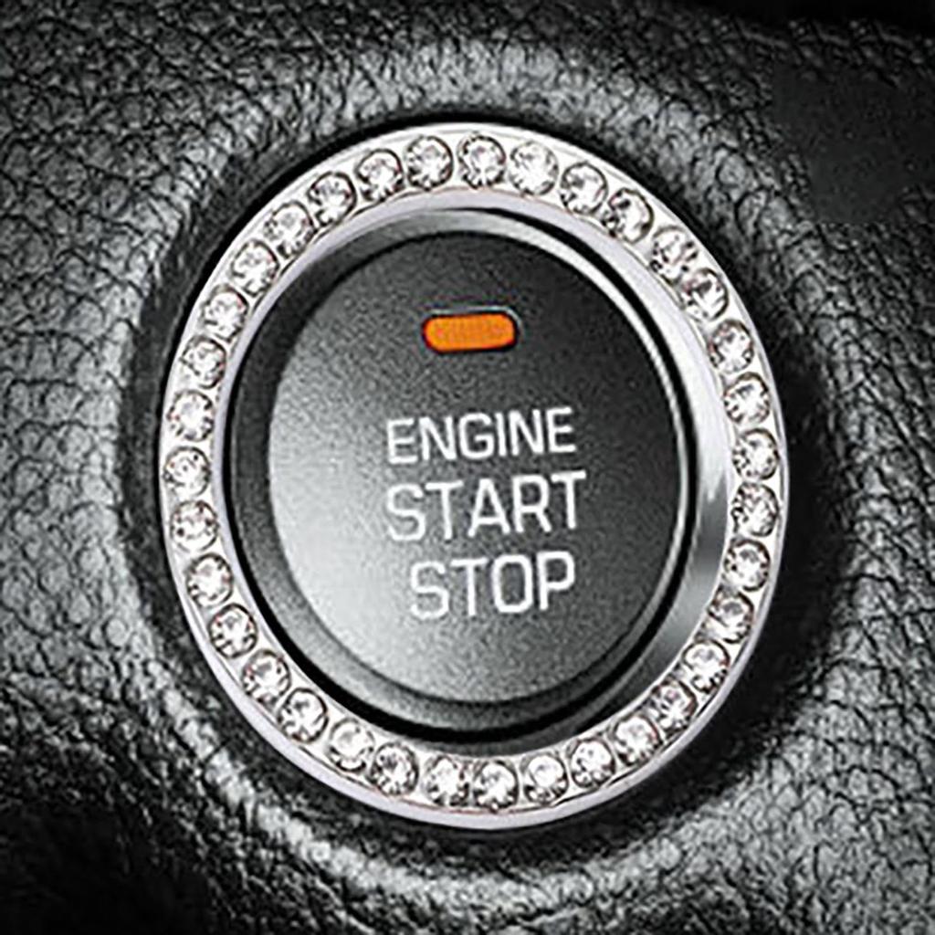 Push Start Button Bling Car Push Start Button Cover,Rhinestone Push Start Button Cover Decoration