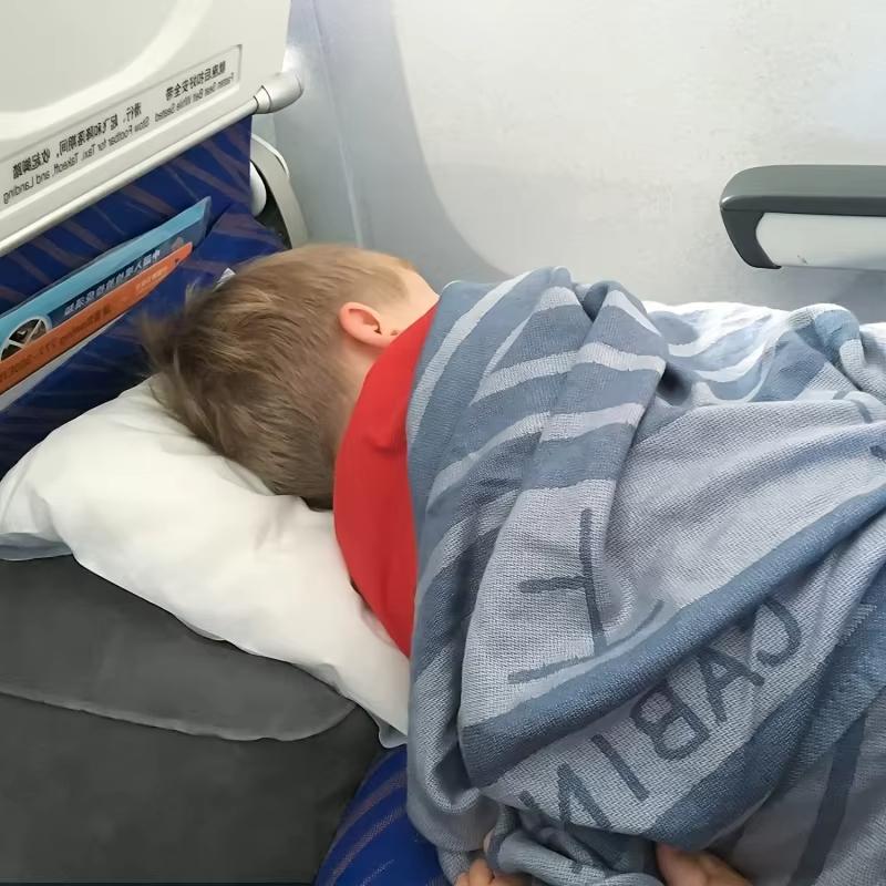 1 יחידה כרית משענת רגליים מתנפחת לנסיעות ניידת מתכווננת שלוש שכבות שרפרף גובה כרית משענת רגל כרית כרית