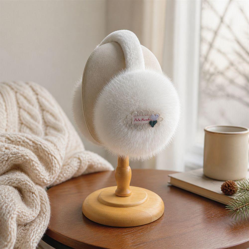 Foldable Plush Earmuffs Faux Fur Ear Covers Gifts Ear Warmers Cold Weather Wear