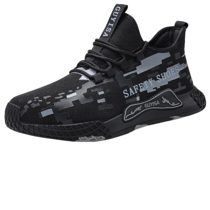 Labor Insurance Shoes Anti-smashing, Anti-piercing, Fly-woven, Breathable, Comfortable and Soft Safety Protective Shoes