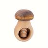 Natural Wooden Nutcracker Tool Easy Walnut & Dried Fruit Opener with Sturdy Handle and Decorative Hole Design