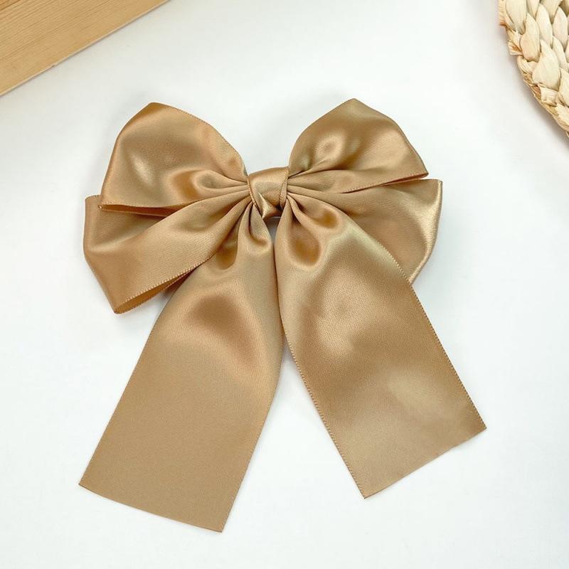 

New Large Satin Layered Bows Hair Clip Ribbon Silky Bowknot Hairpin Barrettes Hair Accessories for Women Girl