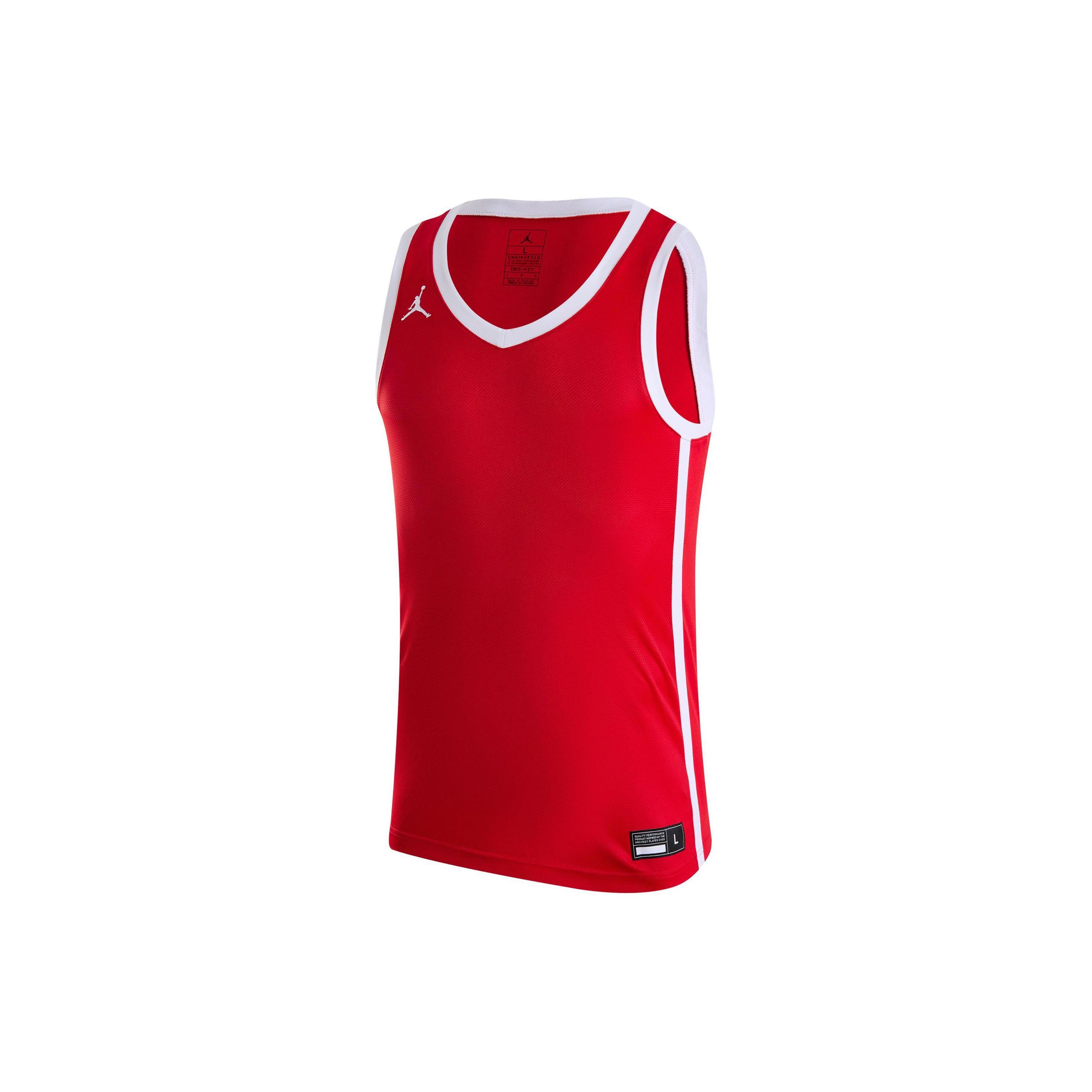 Jordan SS24 DRI FIT Basketball Jersey Men s Scarlet HF0523-658 S