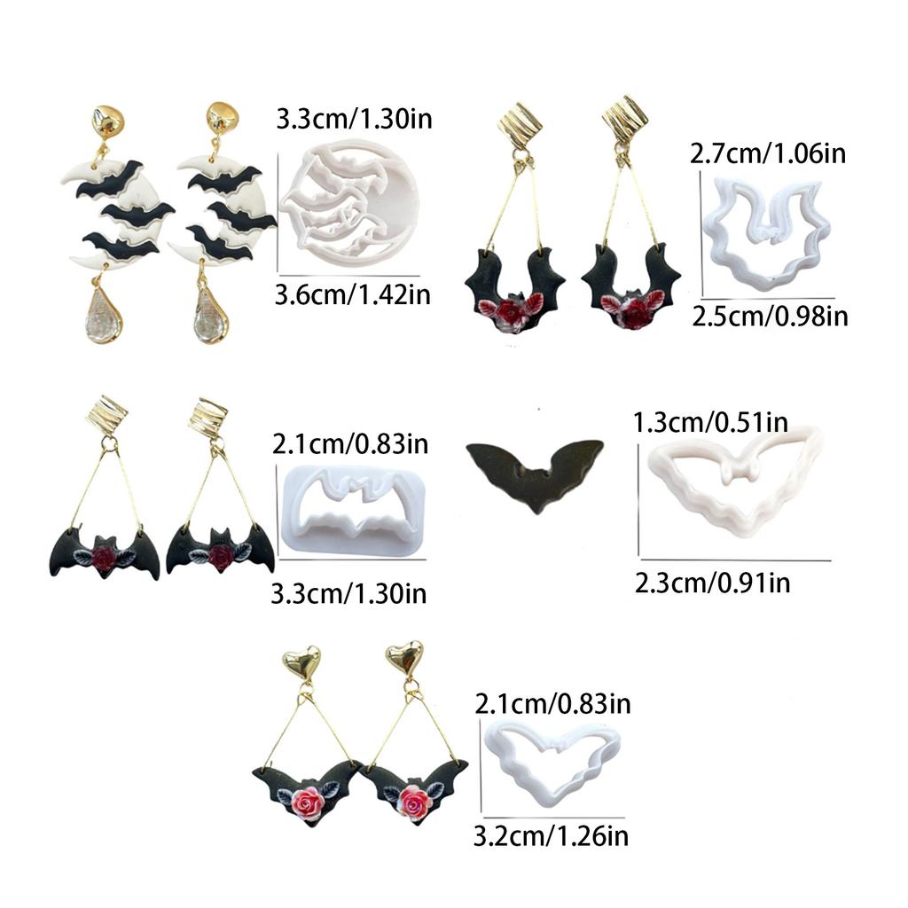 Earring Molds Jewelry Moulds for Earrings Pendant Keychain Jewelry Making Hand Crafting Clay Cutter Molds for Beginner