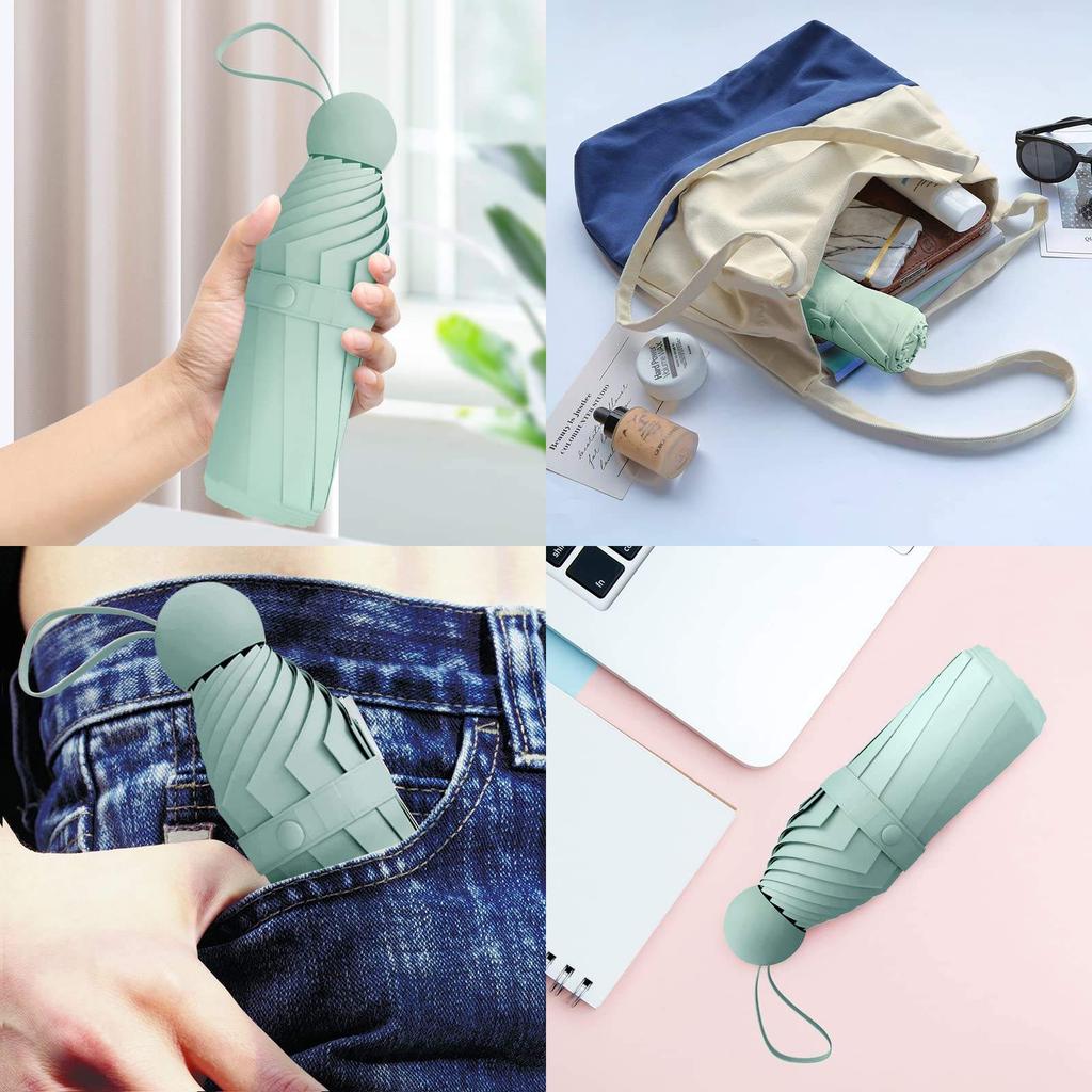 Mini Foldable umbrella UV protection Mini Sun Umbrella dual use portable box to store sunshade umbrella Mini umbrella zwq