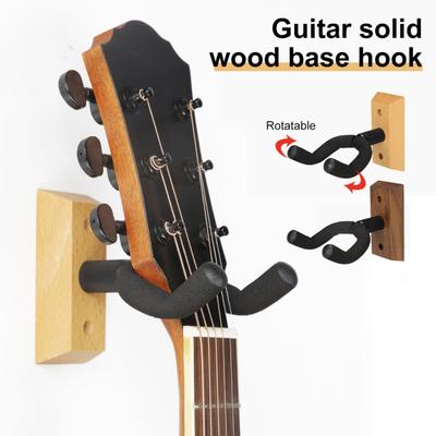 Wall Mount Guitar Hook with Screws Rotatable High Density Sponge Wrapped Electric Acoustic Folk Guitar Bass Ukulele Hanger Holder Stand